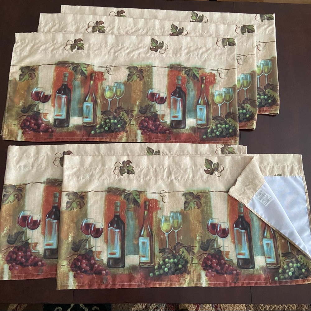 Wine & Grapes Window Valence (set of 5)